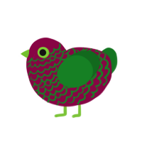 (unnamed), a maroon and leaf chicken with a lace pattern