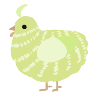 A lemon and apple chicken with a bar pattern
