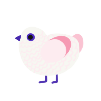 (unnamed), a white and rose chicken with a lace pattern