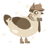 A beige and bark chicken with a neck-band pattern