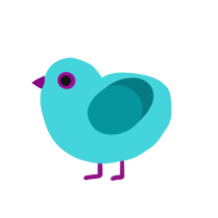 (unnamed), a aqua and teal chicken