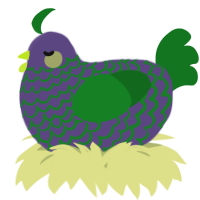 A overcast and leaf chicken with a lace pattern