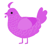 A orchid chicken with a lace pattern