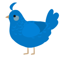 A sapphire chicken with a half-lace pattern