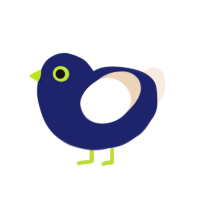 (unnamed), a navy and cream chicken