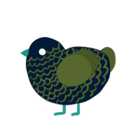 Moss, a tumblr and olive chicken with a lace pattern