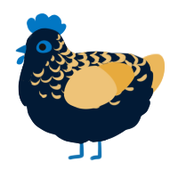 A tumblr and honey chicken with a half-lace pattern