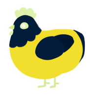 osha compliant, a yellow and tumblr chicken with a head pattern