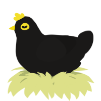 A sable chicken