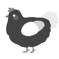 A navy and cream chicken
