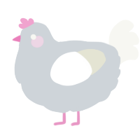 A mist and white chicken