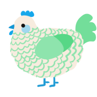 A cream and spring chicken with a lace pattern