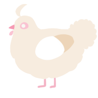 A cream chicken