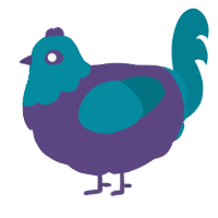 A overcast and sea chicken with a head pattern