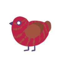 (unnamed), a crimson and russet chicken with a bar pattern