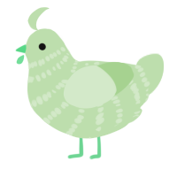 A gluppy chicken with a bar pattern