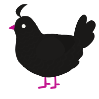 A sable chicken with a lace pattern