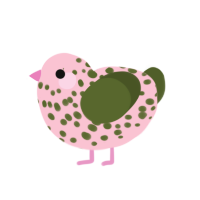 soft lady, a rose and olive chicken with a speckle pattern