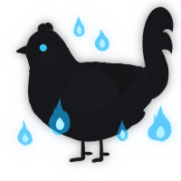 A sable chicken with a lace pattern