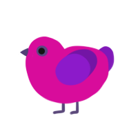 (unnamed), a fuchsia and violet chicken