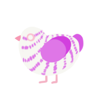 (unnamed), a white and orchid chicken with a bar pattern