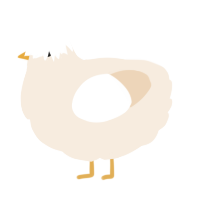 A cream chicken