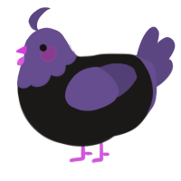 A sable and overcast chicken with a head pattern