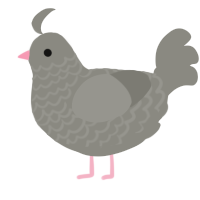 A ash chicken with a lace pattern