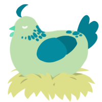 A gluppy and sea chicken with a neck-speckle pattern