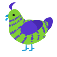 A grass and indigo chicken with a bar pattern