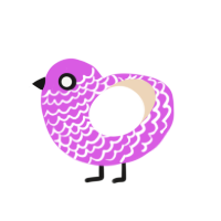 (unnamed), a orchid and cream chicken with a lace pattern