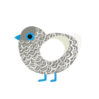 (unnamed), a ash and white chicken with a double-lace pattern