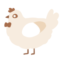 A cream chicken