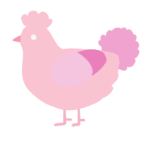 A rose and pink chicken