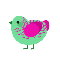 venus mcflytrap, a spring and fuchsia chicken with a half-lace pattern