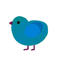 (unnamed), a teal and sapphire chicken with a lace pattern