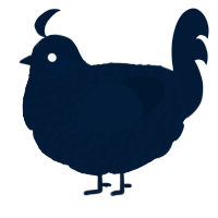 A tumblr chicken with a lace pattern