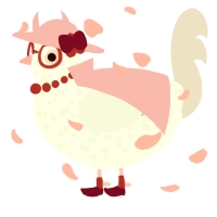 A white and mist chicken with a speckle pattern
