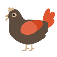 A bark and vermilion chicken