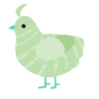 A gluppy chicken with a bar pattern