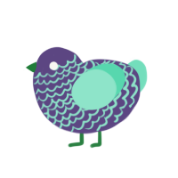 Xiao, a overcast and mint chicken with a lace pattern