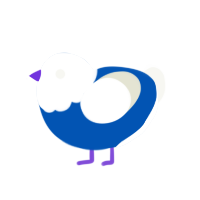 (unnamed), a ultramarine and white chicken with a head pattern