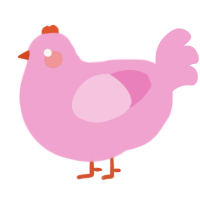 A pink chicken