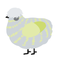 A mist and lemon chicken with a bar pattern