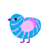 (unnamed), a sky and lavender chicken with a bar pattern