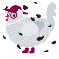 A mist chicken with a lace pattern