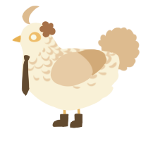 A cream and beige chicken with a half-lace pattern