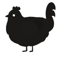 A sable chicken with a lace pattern