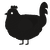 A sable chicken with a lace pattern