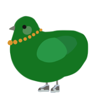 A leaf and viridian chicken
